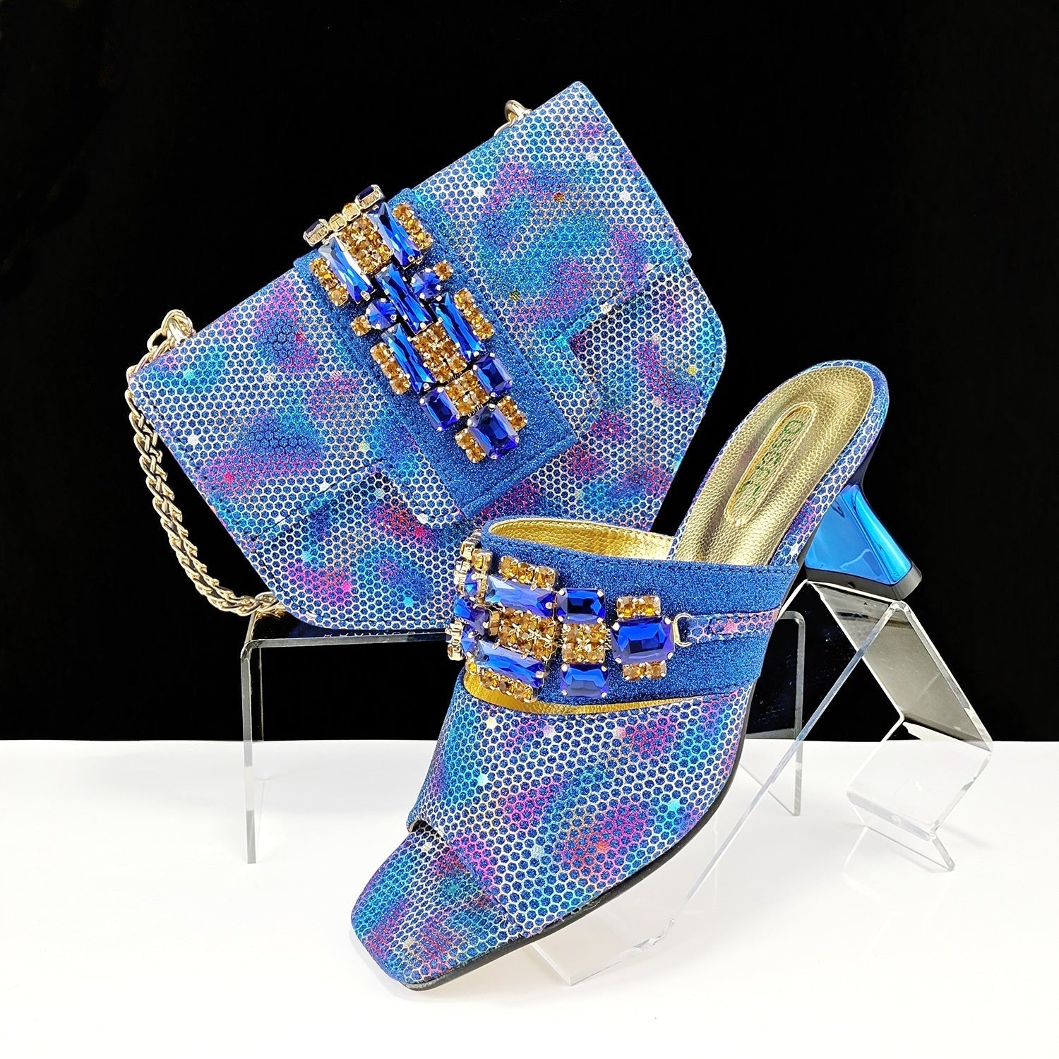 Glamoré™ – Camouflage Heels &amp; Clutch Set