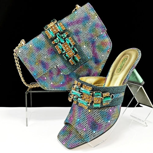 Glamoré™ – Camouflage Heels &amp; Clutch Set