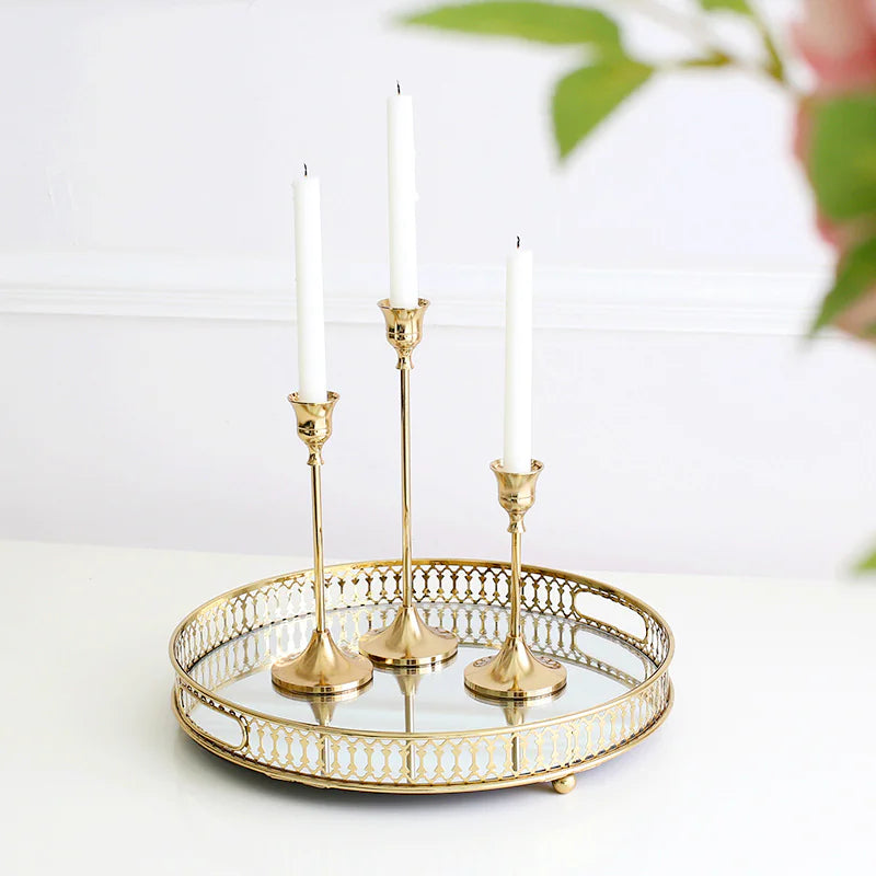 Luxurious Antique Gold Candle Fixture