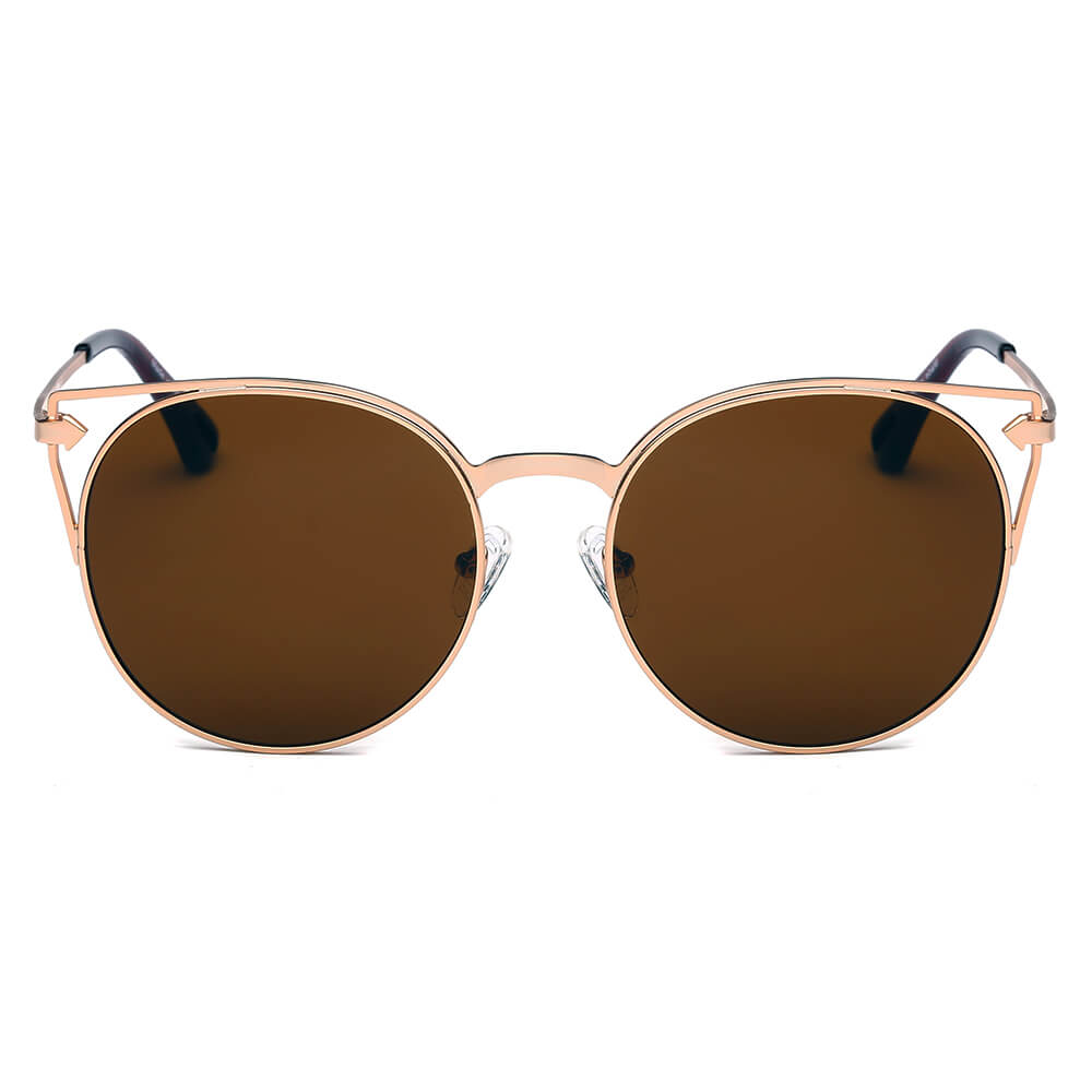 Clayton - Women Round Petite Cat Eye Sunglasses Circle