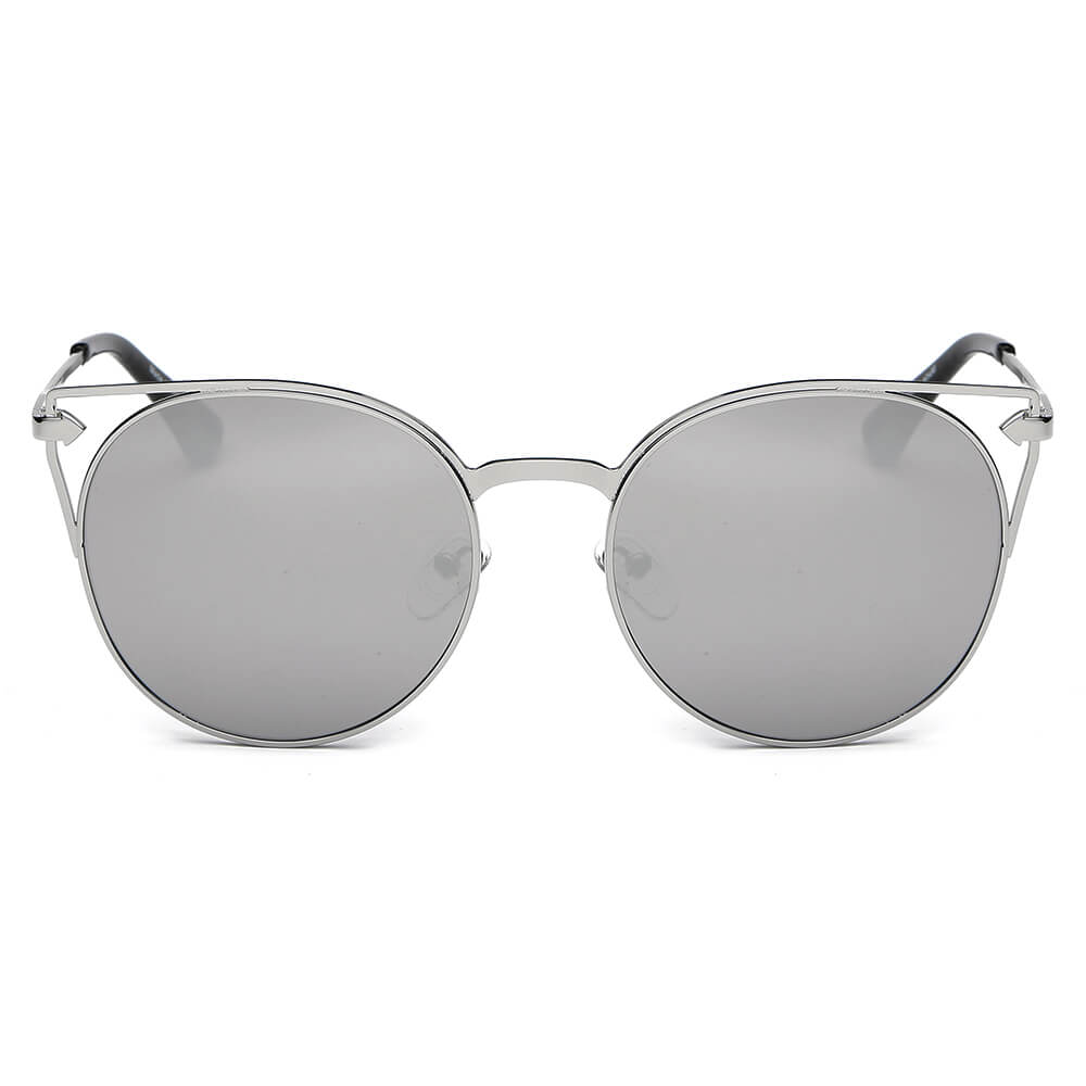 Clayton - Women Round Petite Cat Eye Sunglasses Circle