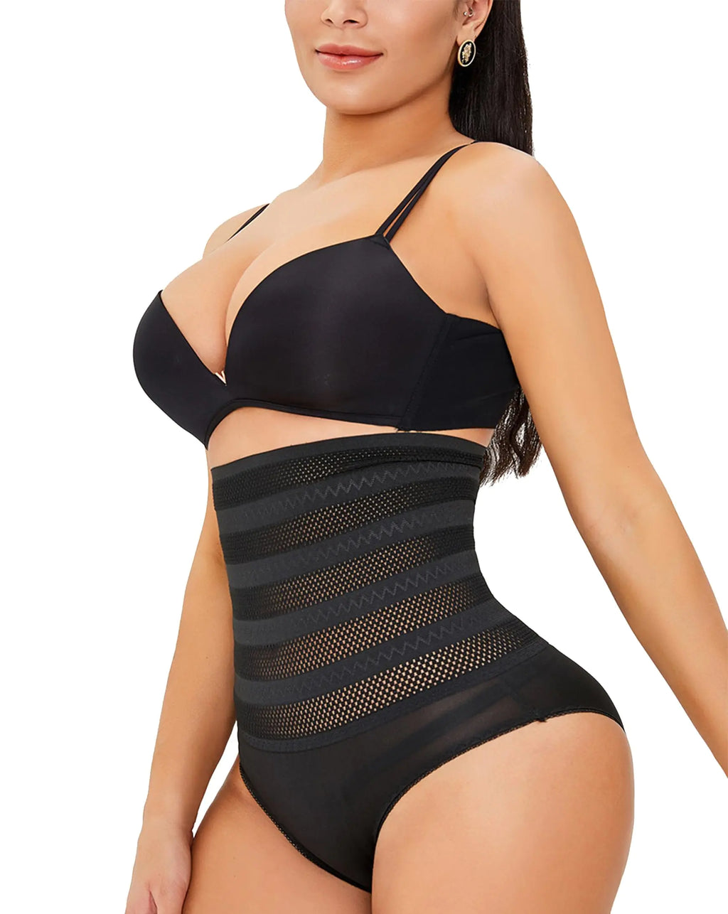 JOEEOS Tummy Control Shapewear Panties for Women High Waisted Body Shaper Underwear Butt Lifting Shapewear Slimming Girdle Panty Black