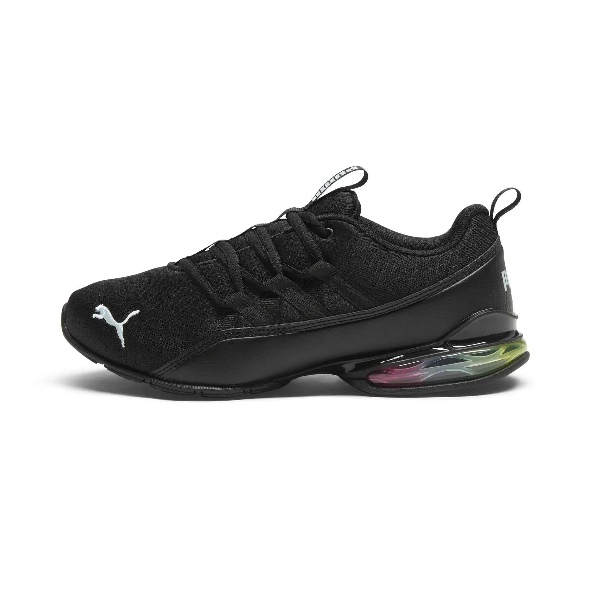 PUMA Womens Riaze Prowl Rainbow Lace Up Sneakers Shoes Casual - Black - Size 10 M