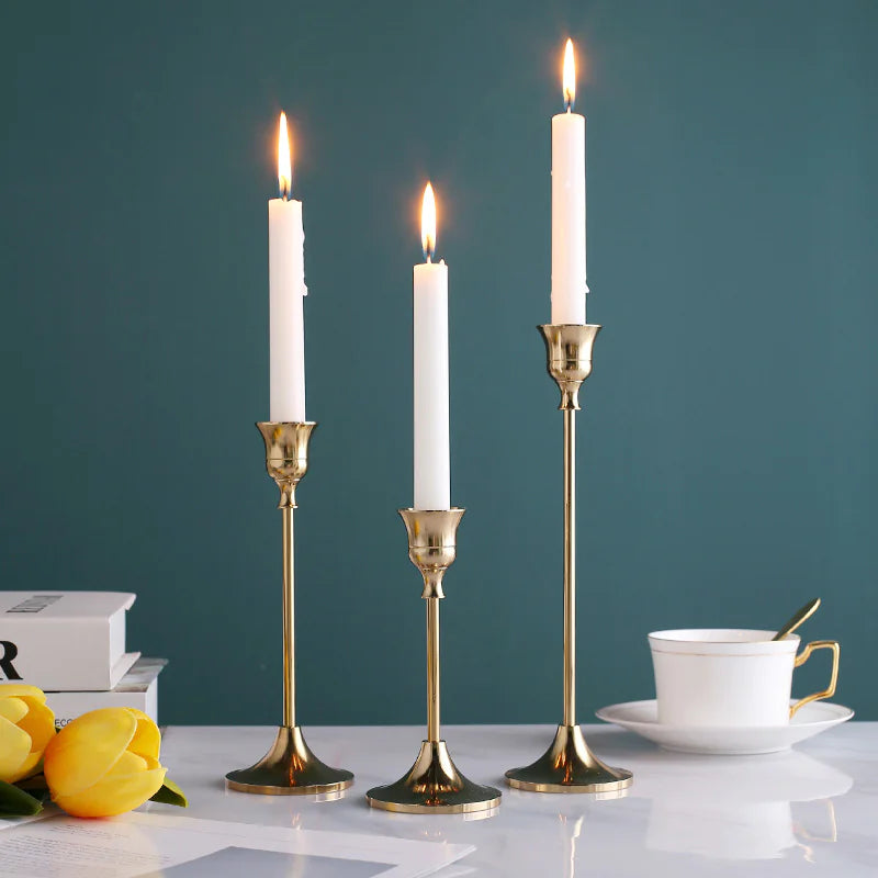 Luxurious Antique Gold Candle Fixture