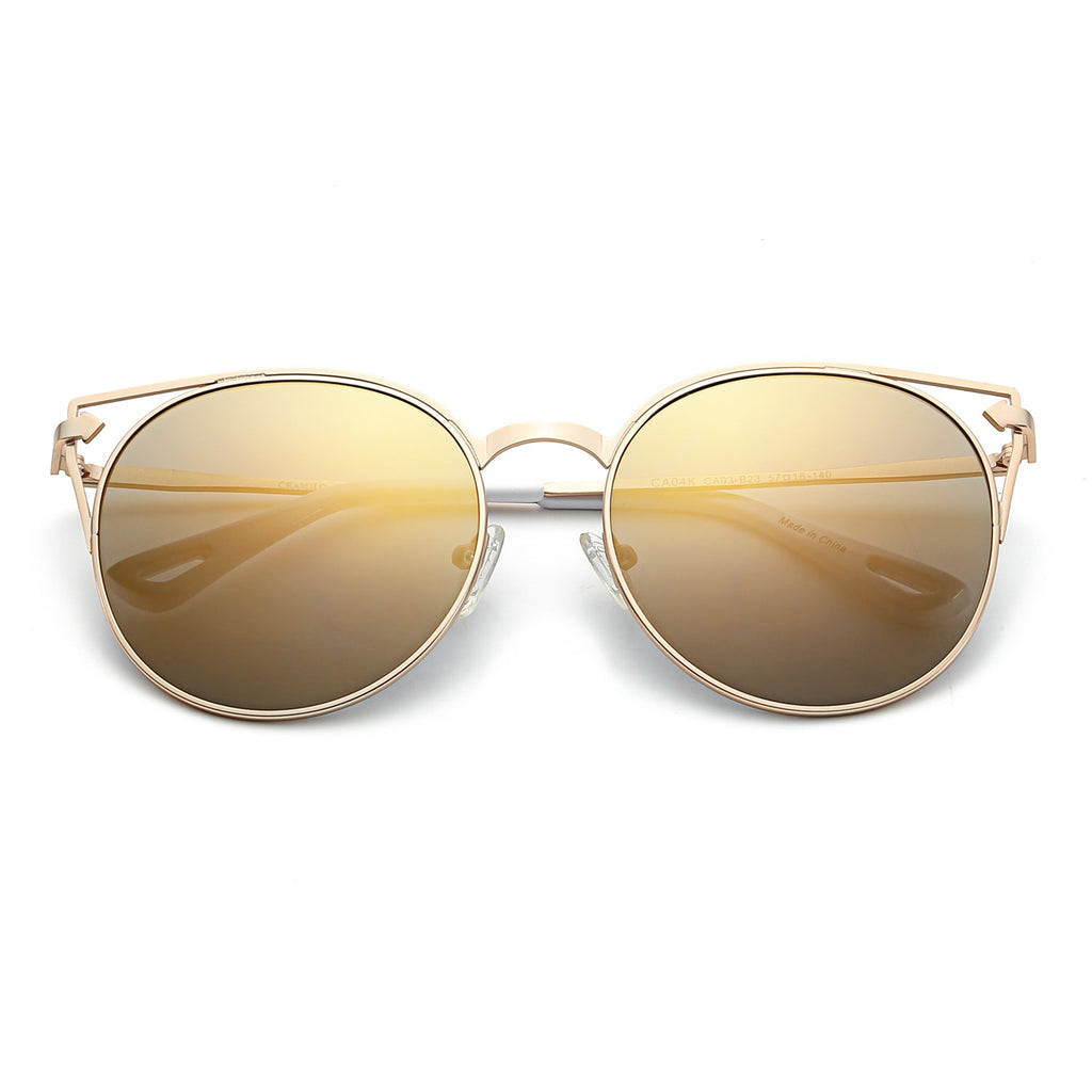Clayton - Women Round Petite Cat Eye Sunglasses Circle