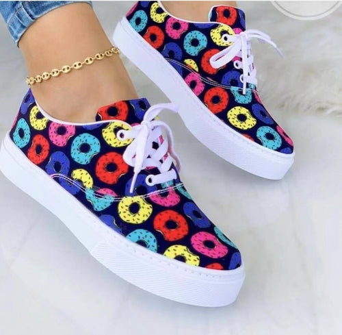 2022 Fashion Graffiti Women Sneakers Trainers Shoes 