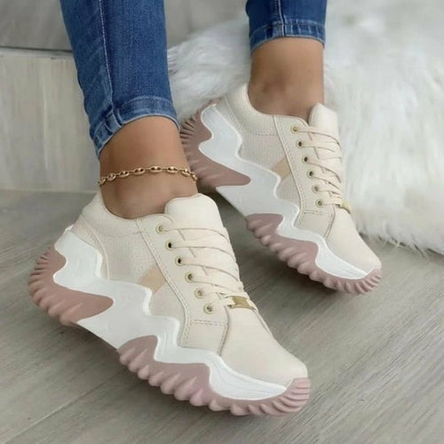 Summer Women's Sneakers Thick Bottom Canvas Casual Shoes 