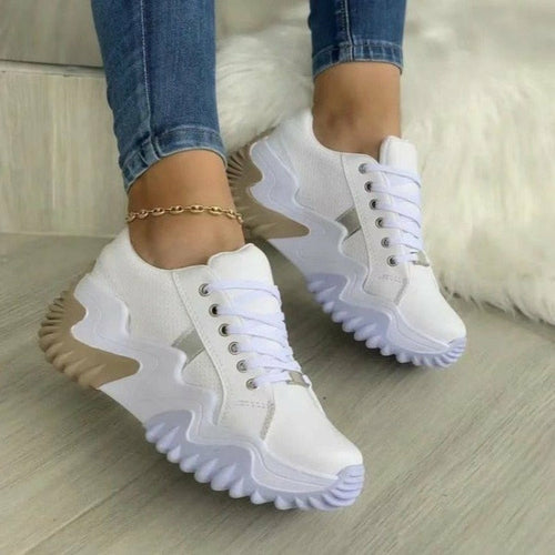 Summer Women's Sneakers Thick Bottom Canvas Casual Shoes 