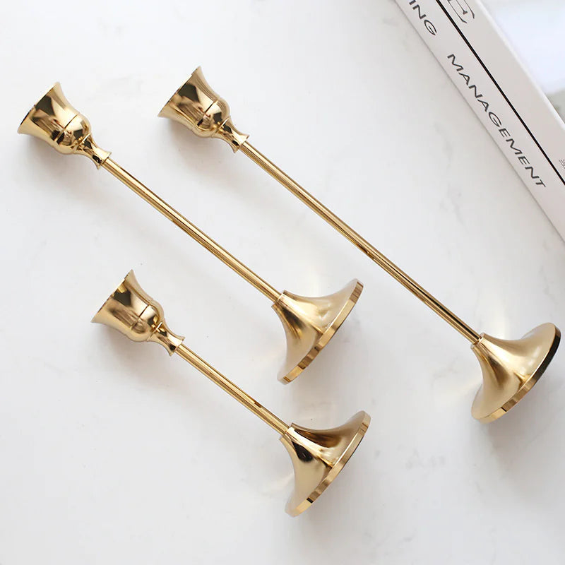 Luxurious Antique Gold Candle Fixture