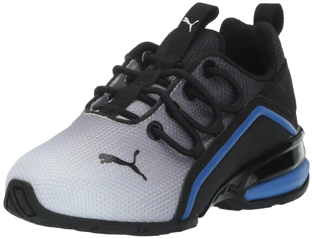 PUMA Axelion Alternate Closure Sneaker Castlerock Black-Victoria Blue 3.5 US Unisex Little Kid