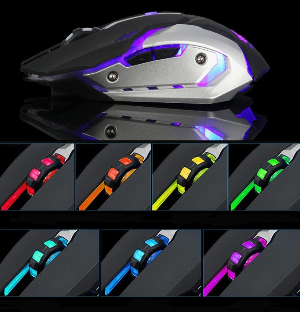 Ninja Dragon Stealth 7 Wireless Silent LED Gaming Mouse 