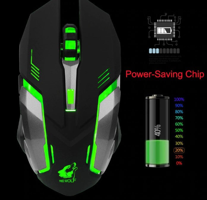 Ninja Dragon Stealth 7 Wireless Silent LED Gaming Mouse 