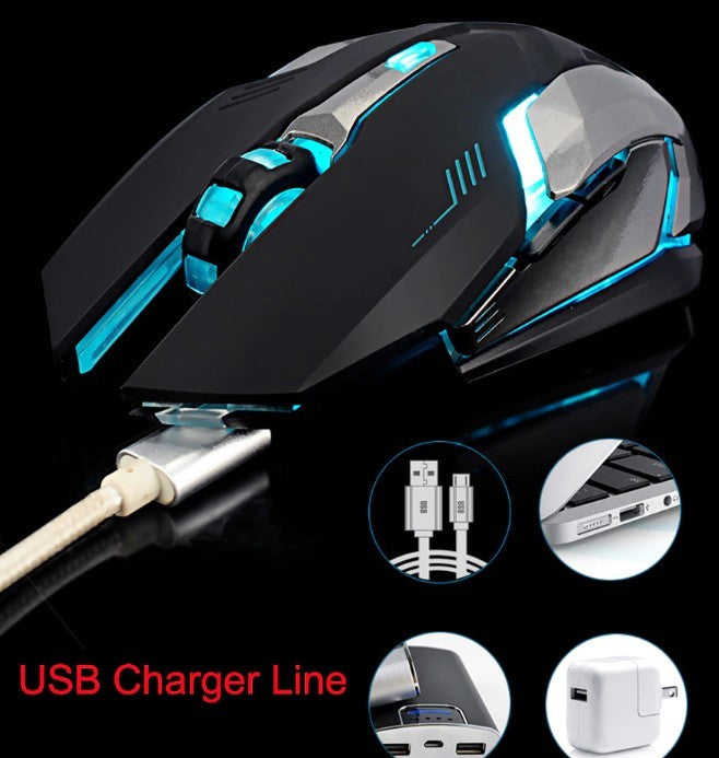 Ninja Dragon Stealth 7 Wireless Silent LED Gaming Mouse 