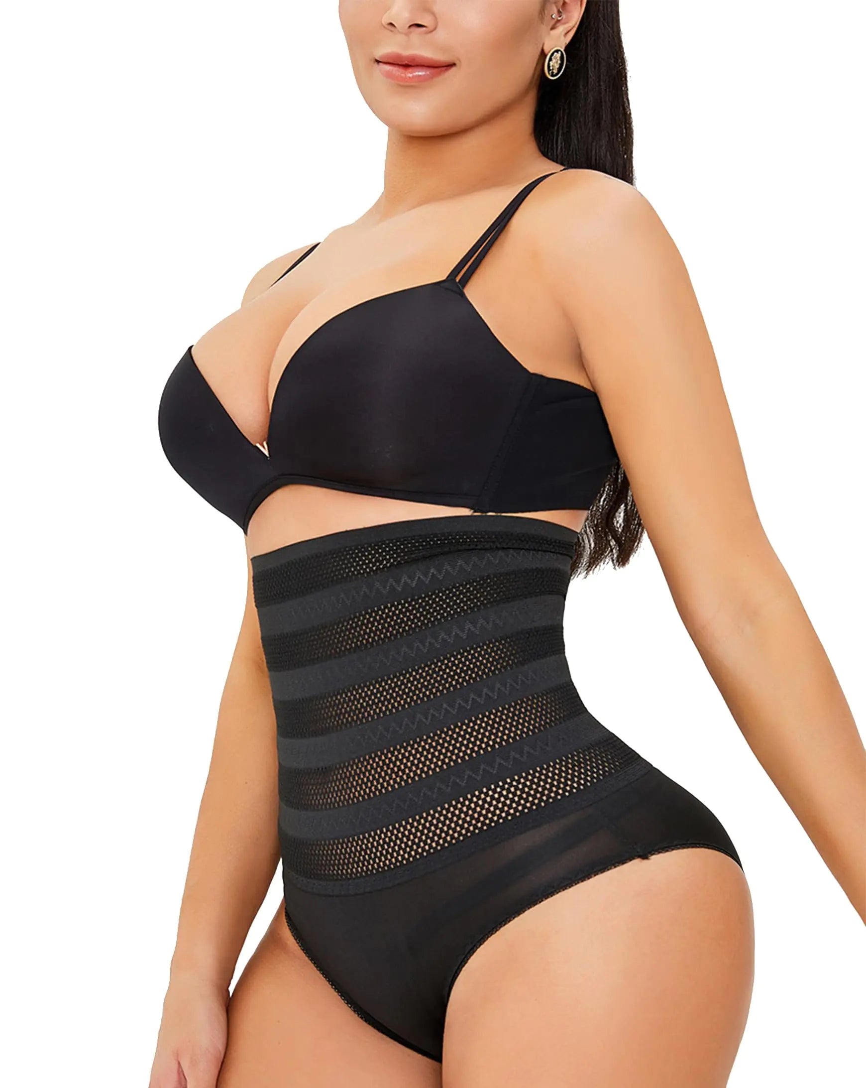 JOEEOS Tummy Control Shapewear Panties for Women High Waisted Body Shaper Underwear Butt Lifting Shapewear Slimming Girdle Panty Black