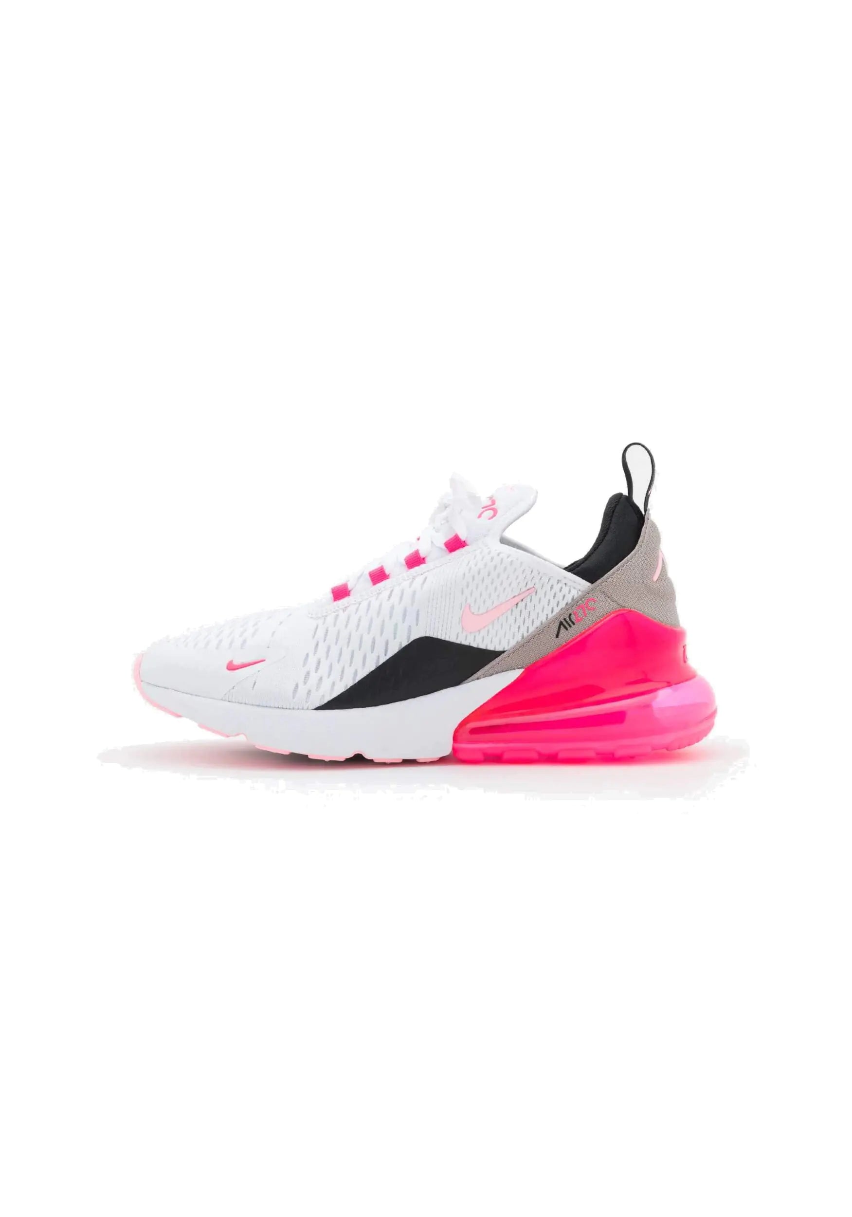 Nike Womens Air Max 270 Athletic Shoes White Arctic Punch Hyper Pink Black 7.5 US