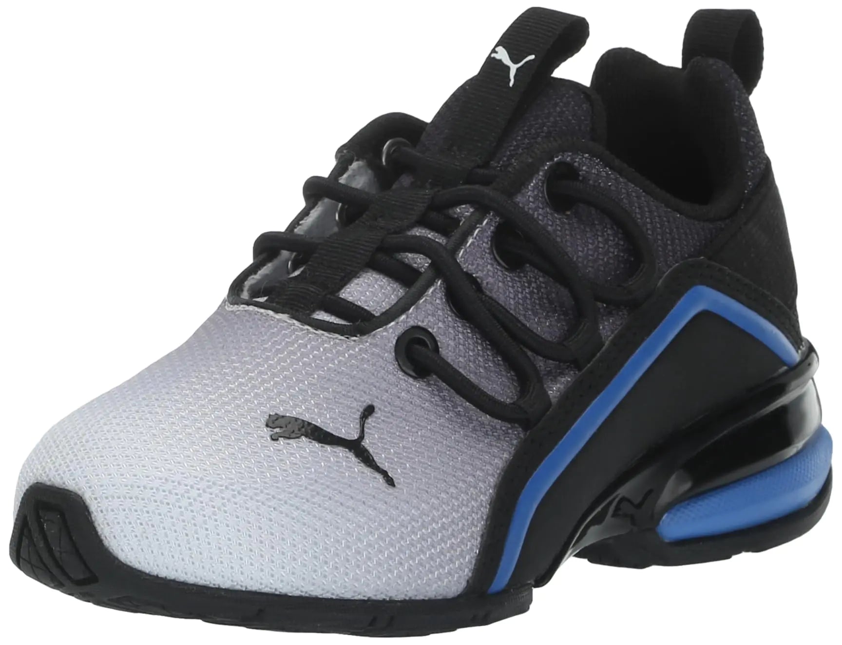 PUMA Axelion Alternate Closure Sneaker Castlerock Black-Victoria Blue 3.5 US Unisex Little Kid